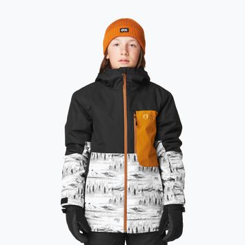 Kurtka narciarska dziecięca Picture Daumy black/mood print/honey