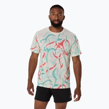 Koszulka do biegania męska ASICS Road All Over Print Top birch