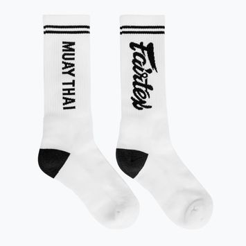 Skarpety Fairtex "Muay Thai" white/black