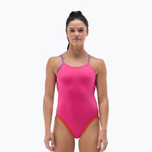 Strój pływacki jednoczęściowy damski Tyr Multistrap Cutoutfit Durafast Elite pink/multi