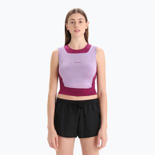 Koszulka termoaktywna damska icebreaker Zoneknit Cropped Bra-Tank purple gaze