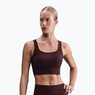 Biustonosz treningowy Nike Zenvy Medium-Support burgundy crush/sail
