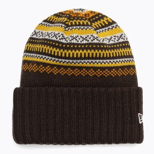 Czapka zimowa damska New Era Rail Isle Cuff Knit Beanie dark brown