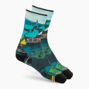 Skarpety Smartwool Hike Trail Trekker Print Crew winter moss