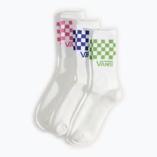Skarpety Vans Classic Check Crew 3 pary pink fizz