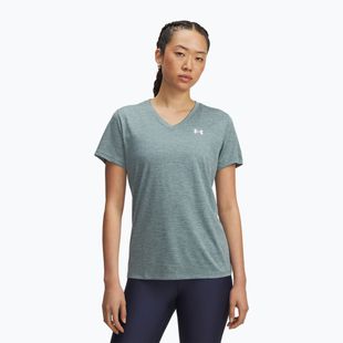 Koszulka treningowa damska Under Armour Tech V-Twist jasper blue/white
