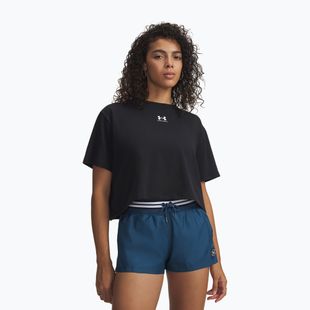 Koszulka treningowa damska Under Armour Rival Boxy Tee Solid black/white