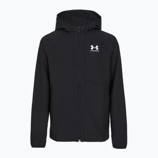 Kurtka sportowa dziecięca Under Armour Vibe Woven Windbreaker Jacket black/white