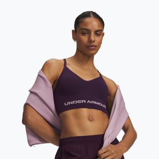Biustonosz treningowy Under Armour Vanish Seamless Low purple echo/mauve pink