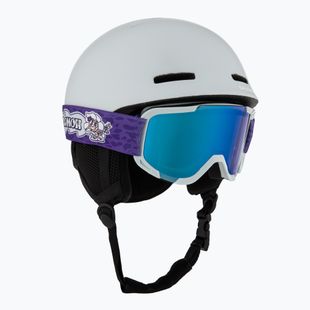 Kask narciarski dziecięcy Salomon Player Combo + Gogle XV Jr ice flow/ice flow mid blue