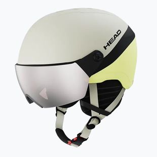 Kask narciarski dziecięcy HEAD Yuki Visor Jr lime swirl/silver/red