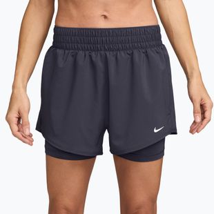 Spodenki damskie Nike One Dri-Fit High-Waisted 3" 2In1 gridiron/white