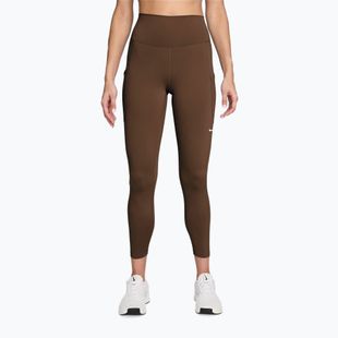 Legginsy treningowe damskie Nike One High-Waisted 7/8 cacao wow/white