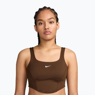 Biustonosz treningowy damski Nike One cacao wow