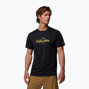Koszulka męska Columbia Zero Rules Light Graphic Crew black/scripted peaks