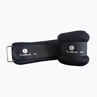 Obciążniki na kostki i nadgarstki Sveltus Weighted Cuff 2 x 2 kg black
