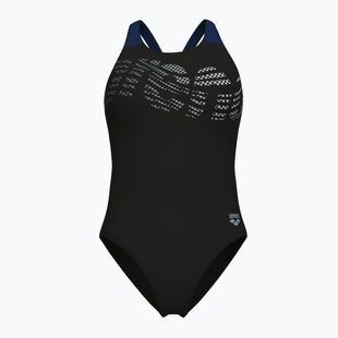 Strój pływacki jednoczęściowy damski arena Flowing V Back black/navy