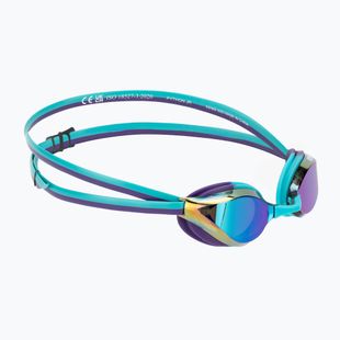 Okulary do pływania dziecięce arena Python Mirror Jr emerald/peacock/plum