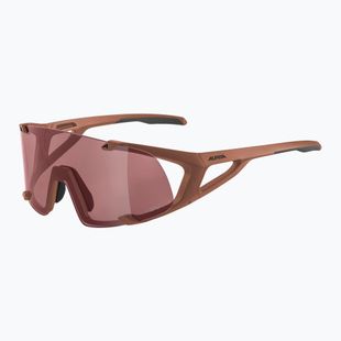 Okulary przeciwsłoneczne Alpina Hawkeye Q-Lite brick matt/black red mirror