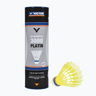 Lotki do badmintona VICTOR Nylonshuttle 3000 Fast 6 szt. yellow