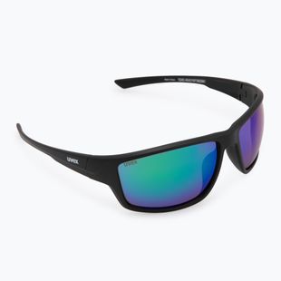 Okulary przeciwsłoneczne UVEX Sportstyle 230 black matt/mirror green