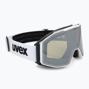 Gogle narciarskie UVEX Gravity FM white matt/mirror silver/green/clear