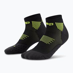 Skarpety kompresyjne damskie CEP Run Low Cut 5.0 black/lime