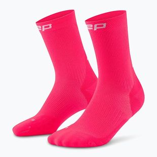 Skarpety kompresyjne damskie CEP Run Mid Cut 5.0 pink