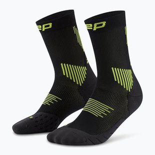 Skarpety kompresyjne męskie CEP Run Mid Cut 5.0 black/lime