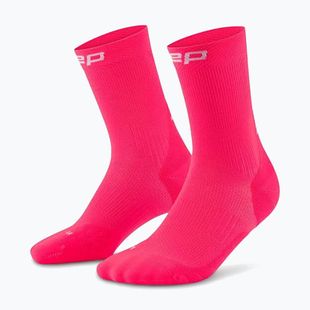 Skarpety kompresyjne męskie CEP Run Mid Cut 5.0 pink