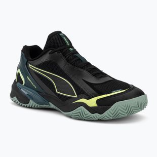 Buty do piłki ręcznej męskie PUMA Solarstrike 4 puma black/green terrain/fizzy light