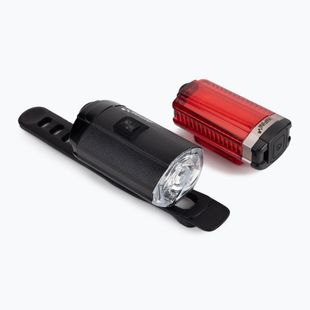 Zestaw lampek rowerowych INFINI Tron USB set black