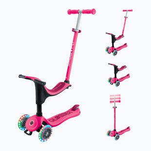 Hulajnoga trójkołowa dziecięca Globber Go.Up Sporty Lights fuchsia