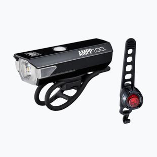 Zestaw lampek rowerowych CatEye AMPP 100 HL-EL041RC / ORB-RC TL-LD160RC black