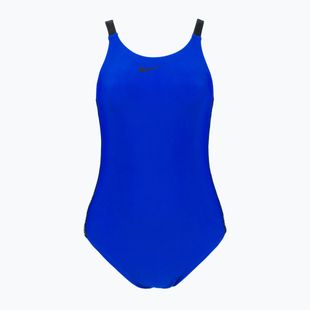 Strój pływacki jednoczęściowy damski Nike Logo Tape Fastback hyper royal