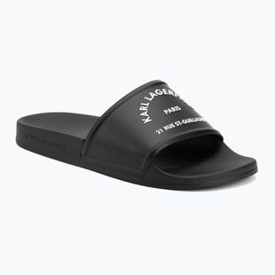 Klapki damskie KARL LAGERFELD Kondo 2.0 Maison black rubber