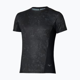 Koszulka do biegania męska  Mizuno Active DryAeroFlow Graphic black/gray
