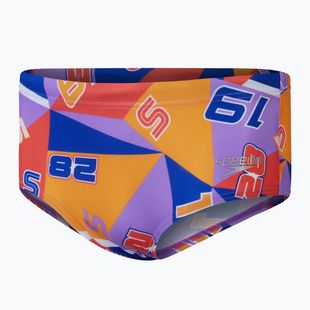 Slipy pływackie dziecięce Speedo Allover Training Club Digital 13 cm Brief true cobalt/sweet purple