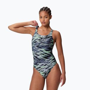 Strój pływacki jednoczęściowy damski Speedo Hyperboom Print Medalist pale clover