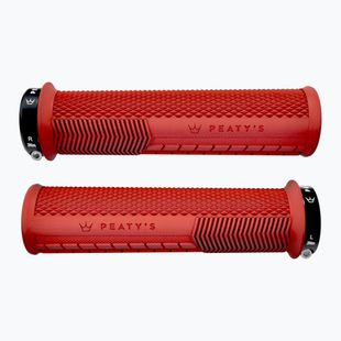 Chwyty kierownicy Peaty's Monarch Knurl Thin red