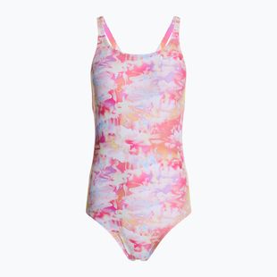 Strój pływacki jednoczęściowy damski Nike Hydrastrong Multi Print Fastback warm multi