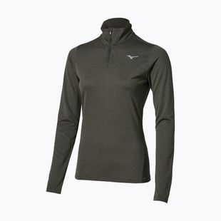 Bluza do biegania damska Mizuno Core Impulse Half Zip Long Sleeve Tee forest night