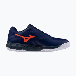 Buty do tenisa męskie Mizuno Wave Enforce Court 2 CC beacon blue/lava orange/white