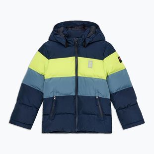 Kurtka dziecięca LEGO Lwjipe 705 dark navy/lime
