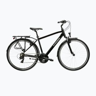 Rower trekkingowy męski KROSS Trans 1.0 czarny/srebrny/połysk