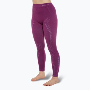 Spodnie termoaktywne damskie Brubeck Extreme Merino fuksjowy