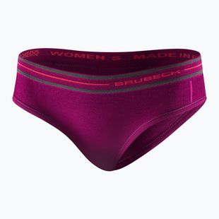 Majtki termoaktywne damskie Brubeck Hipster Merino Active Wool śliwkowy