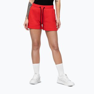 Spodenki damskie Pitbull Explory Tape fluo/red