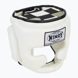 Kask bokserski WINDY Genuine Leather white