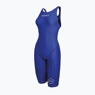 Strój pływacki jednoczęściowy damski ZONE3 Performance Speed Kneeskin blue/white